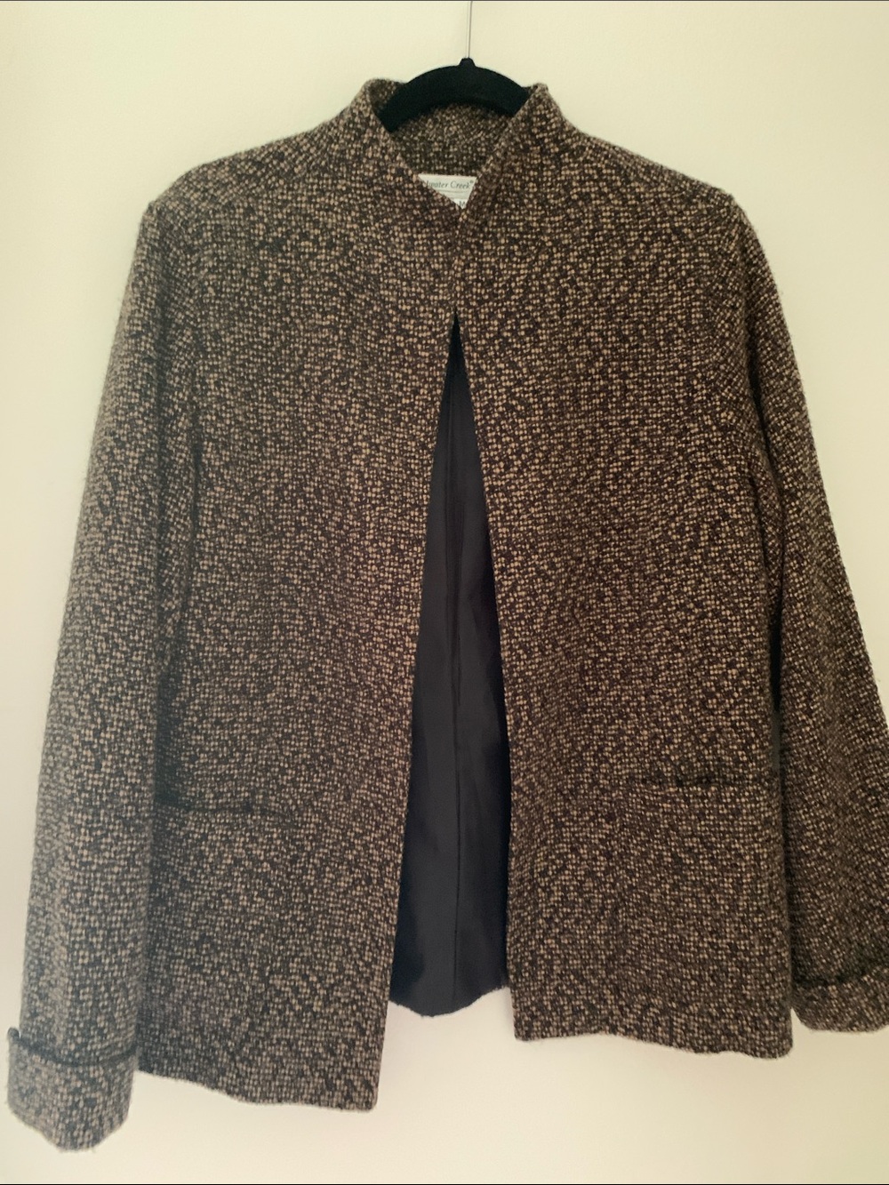 Coldwater Creek Brown and Cream Tweed Jacket Size Medium